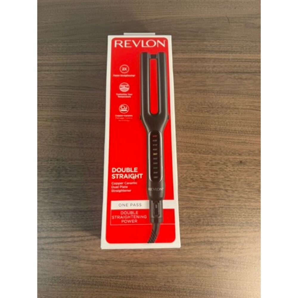 Revlon Copper Ceramic Dual Plate Hair Straightener 1½ inch Iron, Dual‎ Voltage